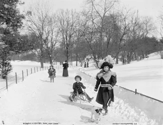 En Central Park, Nueva York, c.1900